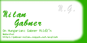 milan gabner business card